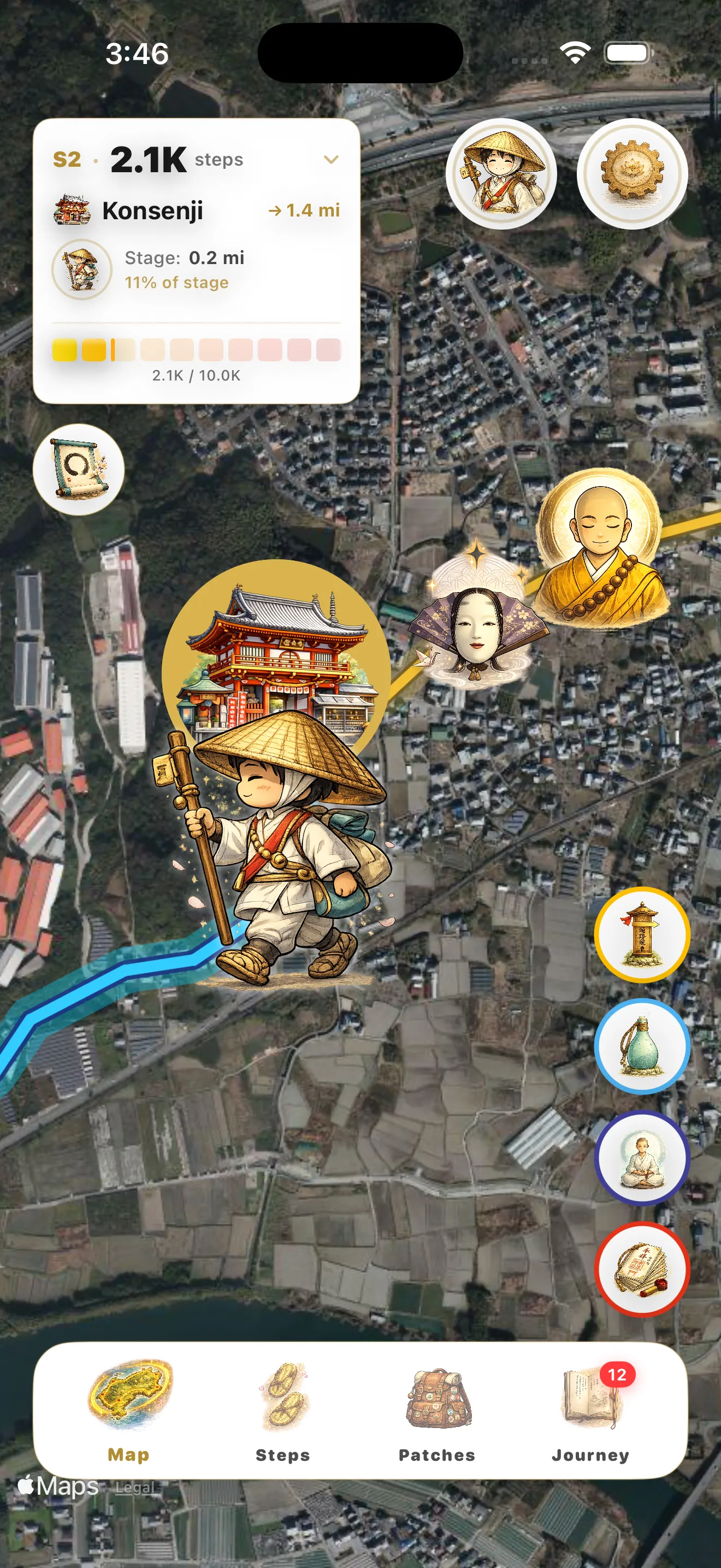 Sacred Steps map view