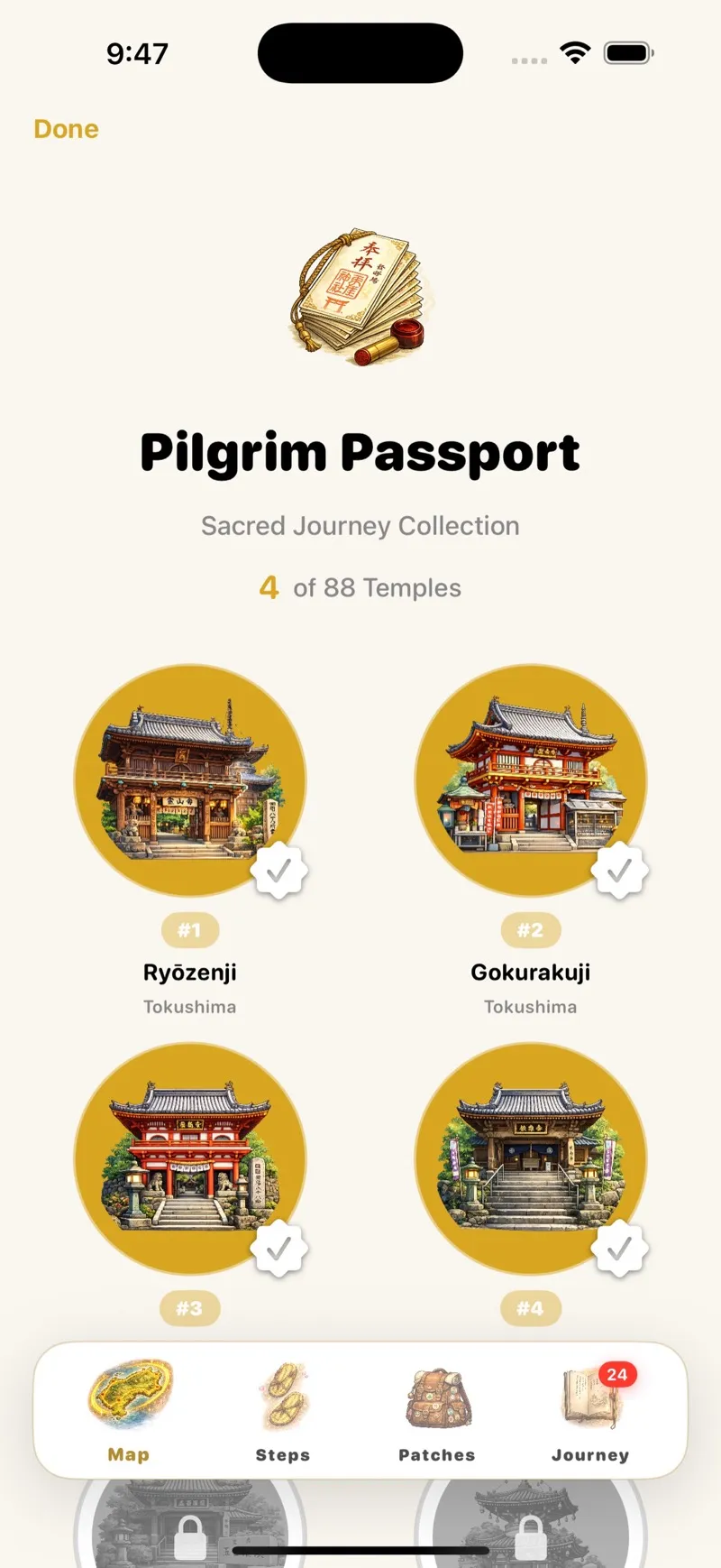 Digital pilgrim passport