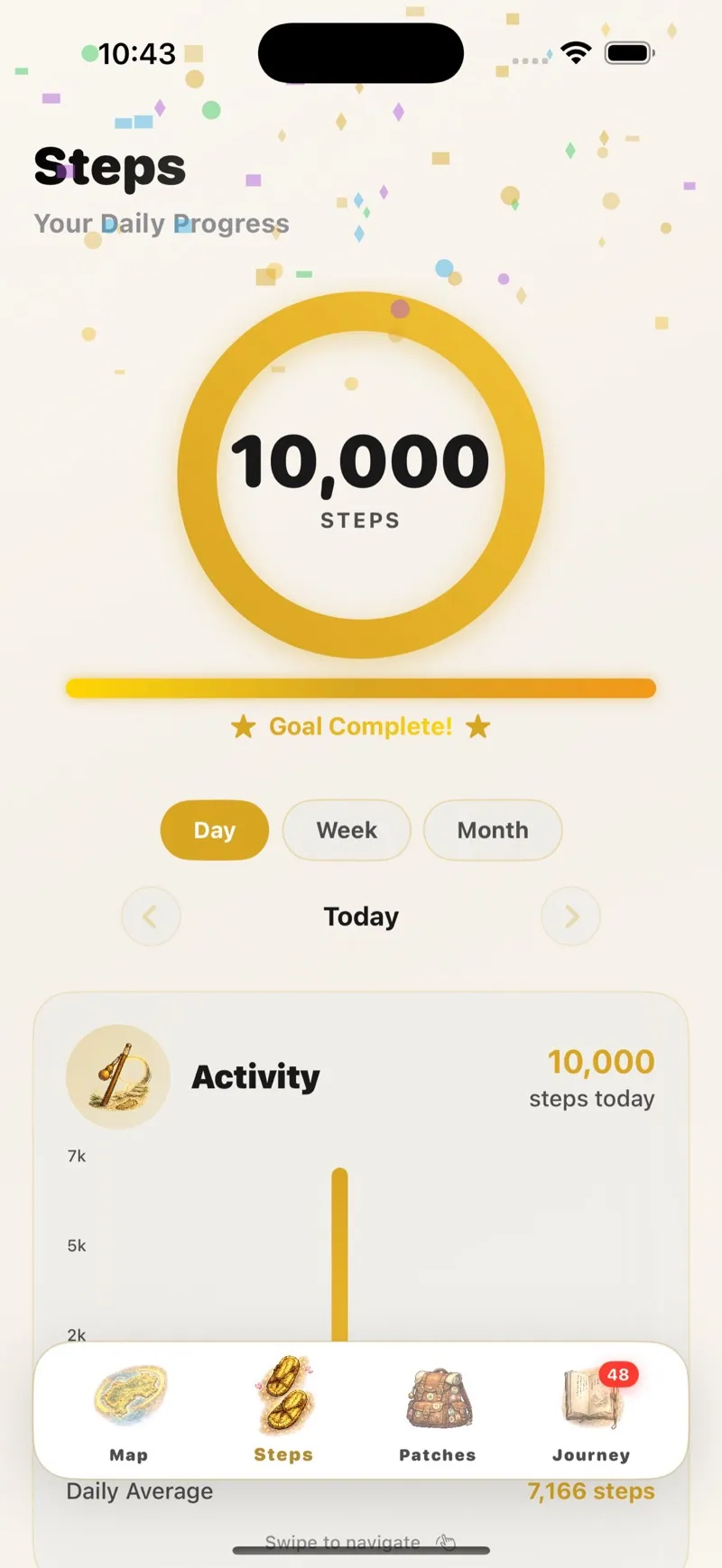 Daily steps tracker
